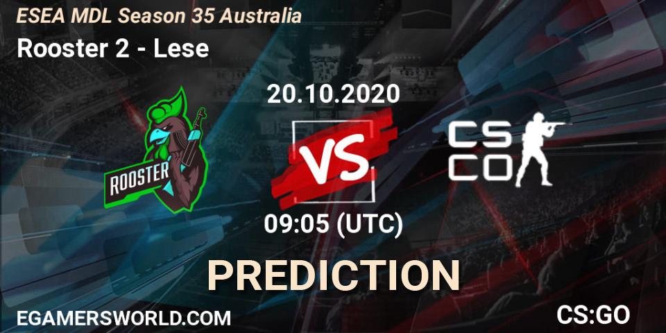 Rooster 2 - Lese: ennuste. 22.10.2020 at 10:10, Counter-Strike (CS2), ESEA MDL Season 35 Australia
