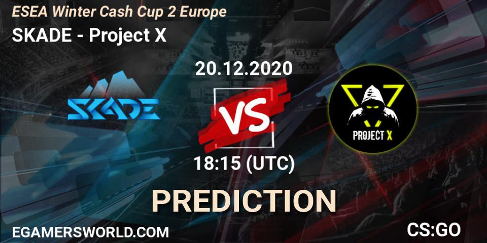 SKADE - Project X: ennuste. 20.12.2020 at 18:30, Counter-Strike (CS2), ESEA Winter Cash Cup 2 Europe