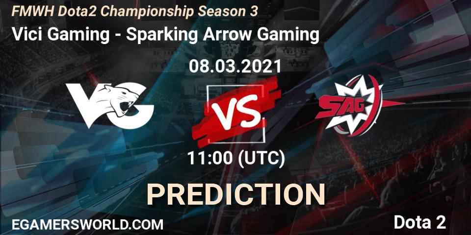 Vici Gaming - Sparking Arrow Gaming: ennuste. 02.03.2021 at 08:00, Dota 2, FMWH Dota2 Championship Season 3