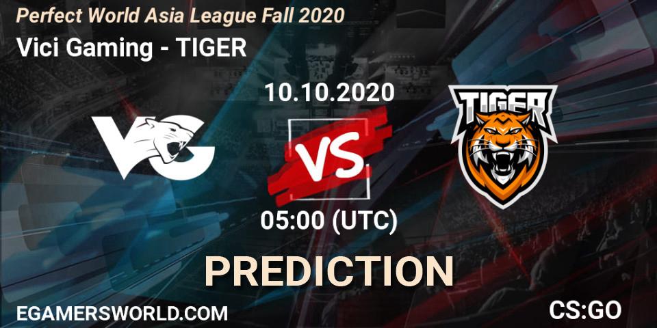Vici Gaming - TIGER: ennuste. 10.10.2020 at 05:00, Counter-Strike (CS2), Perfect World Asia League Fall 2020