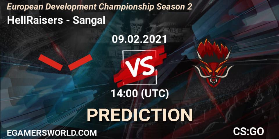 HellRaisers - Sangal: ennuste. 09.02.2021 at 14:10, Counter-Strike (CS2), European Development Championship Season 2