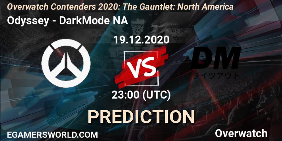 Odyssey - DarkMode NA: ennuste. 19.12.2020 at 23:00, Overwatch, Overwatch Contenders 2020: The Gauntlet: North America