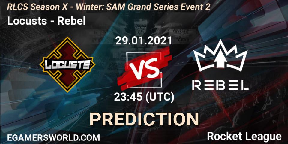 Locusts - Rebel: ennuste. 29.01.2021 at 23:45, Rocket League, RLCS Season X - Winter: SAM Grand Series Event 2