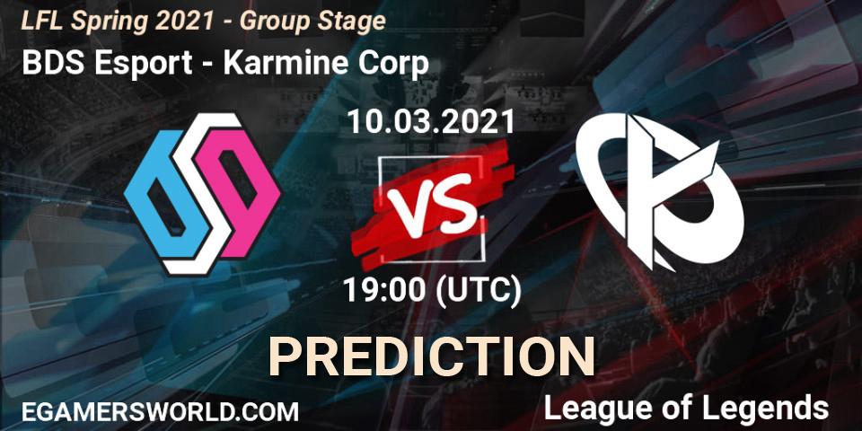 BDS Esport - Karmine Corp: ennuste. 10.03.21, LoL, LFL Spring 2021 - Group Stage