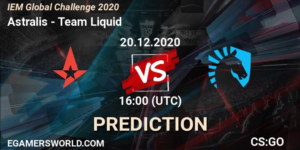 Astralis - Team Liquid: ennuste. 20.12.2020 at 16:00, Counter-Strike (CS2), IEM Global Challenge 2020