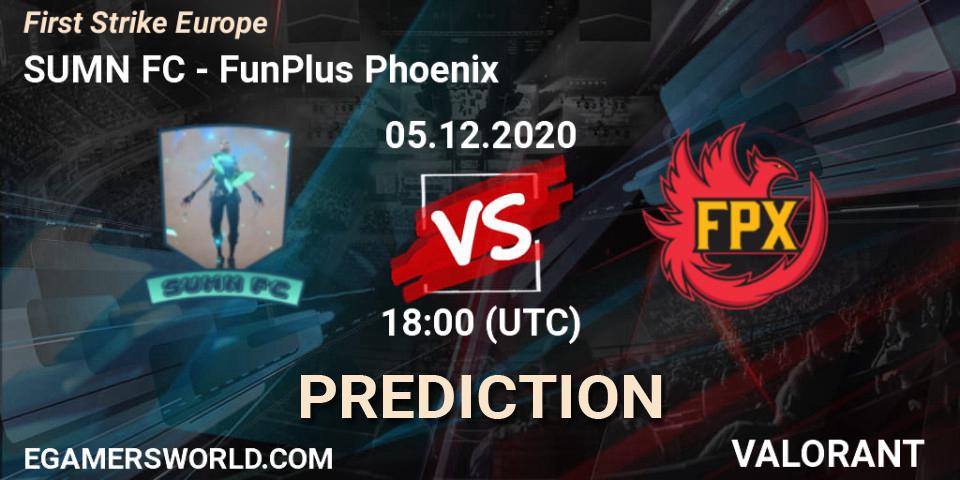 SUMN FC - FunPlus Phoenix: ennuste. 05.12.2020 at 19:45, VALORANT, First Strike Europe