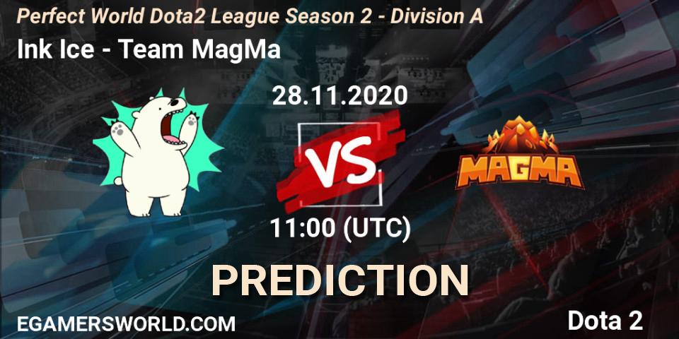 Ink Ice - Team MagMa: ennuste. 28.11.2020 at 10:15, Dota 2, Perfect World Dota2 League Season 2 - Division A