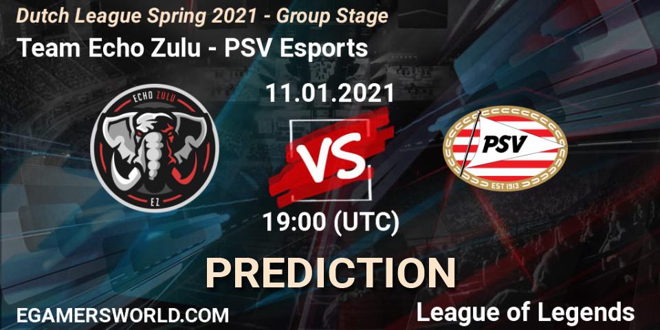 Team Echo Zulu - PSV Esports: ennuste. 12.01.2021 at 19:00, LoL, Dutch League Spring 2021 - Group Stage