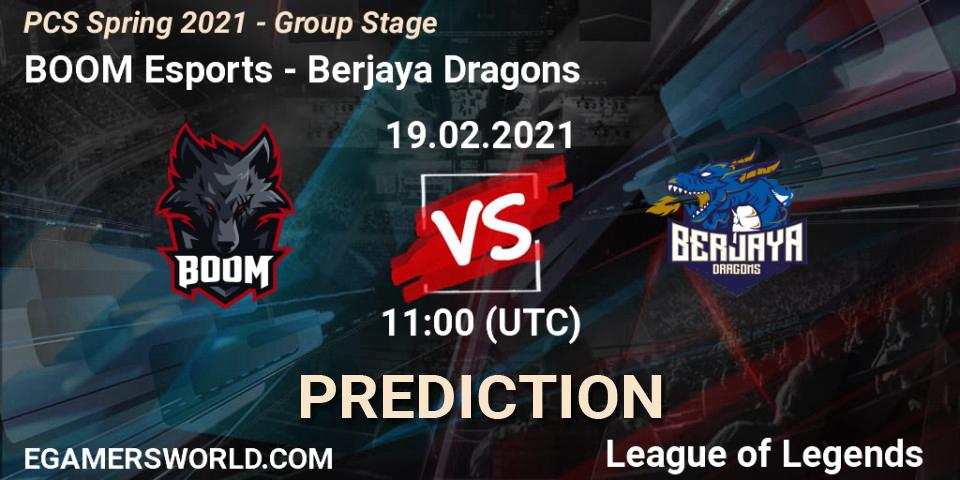 BOOM Esports - Berjaya Dragons: ennuste. 19.02.2021 at 11:30, LoL, PCS Spring 2021 - Group Stage