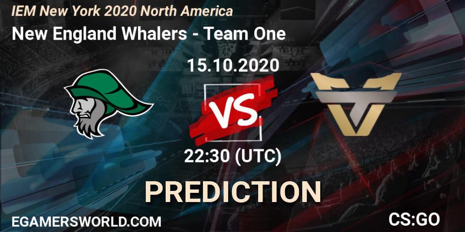 New England Whalers - Team One: ennuste. 16.10.2020 at 00:45, Counter-Strike (CS2), IEM New York 2020 North America