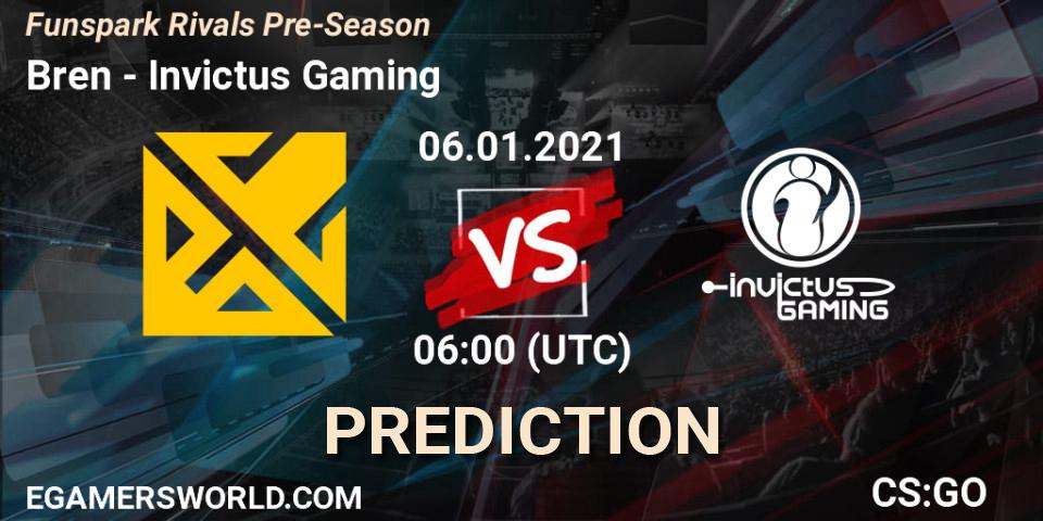 Bren - Invictus Gaming: ennuste. 06.01.2021 at 06:00, Counter-Strike (CS2), Funspark Rivals Pre-Season
