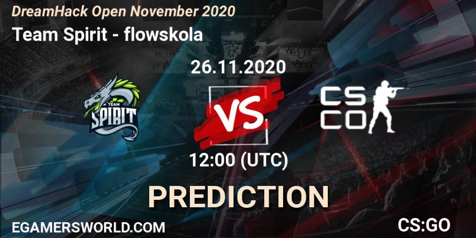 Team Spirit - flowskola: ennuste. 26.11.2020 at 12:00, Counter-Strike (CS2), DreamHack Open November 2020