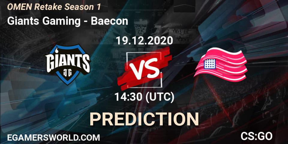 Giants Gaming - Baecon: ennuste. 19.12.20, CS2 (CS:GO), OMEN Retake Season 1