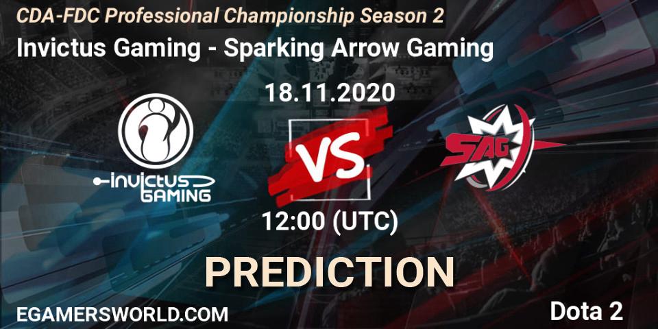 Invictus Gaming - Sparking Arrow Gaming: ennuste. 18.11.2020 at 11:11, Dota 2, CDA-FDC Professional Championship Season 2