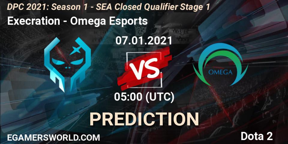 Execration - Omega Esports: ennuste. 07.01.2021 at 04:59, Dota 2, DPC 2021: Season 1 - SEA Closed Qualifier Stage 1
