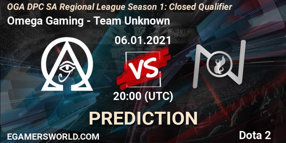 Omega Gaming - Team Unknown: ennuste. 06.01.2021 at 20:00, Dota 2, DPC 2021: Season 1 - South America Closed Qualifier