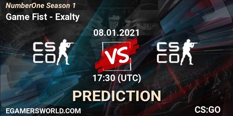 Game Fist - Exalty: ennuste. 08.01.2021 at 17:30, Counter-Strike (CS2), NumberOne Season 1