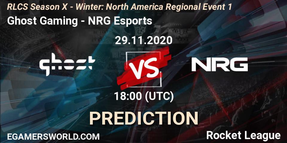 Ghost Gaming - NRG Esports: ennuste. 29.11.2020 at 18:00, Rocket League, RLCS Season X - Winter: North America Regional Event 1