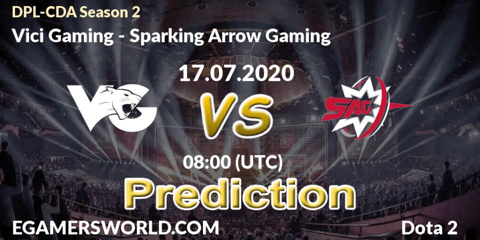 Vici Gaming - Sparking Arrow Gaming: ennuste. 17.07.2020 at 08:00, Dota 2, DPL-CDA Professional League Season 2