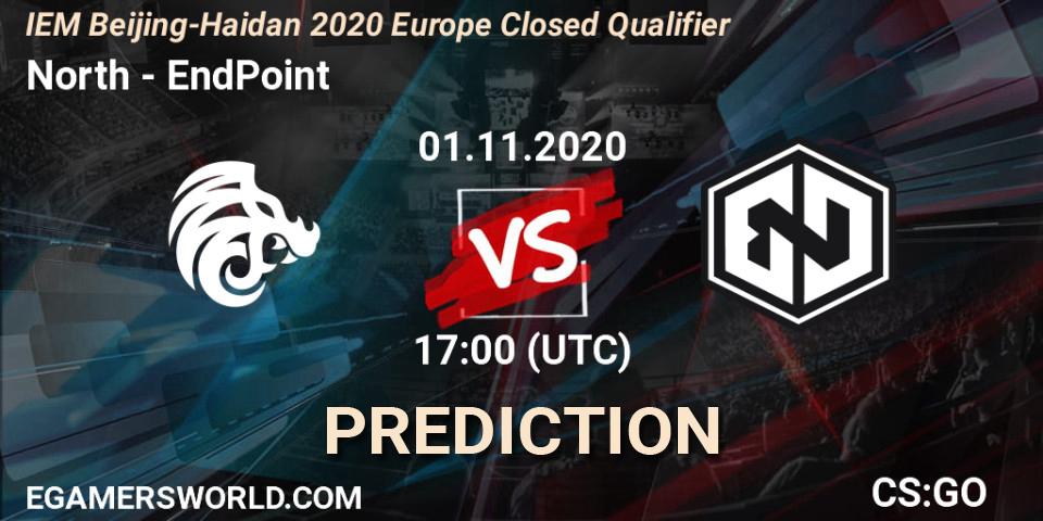 North - EndPoint: ennuste. 01.11.20, CS2 (CS:GO), IEM Beijing-Haidian 2020 Europe Closed Qualifier