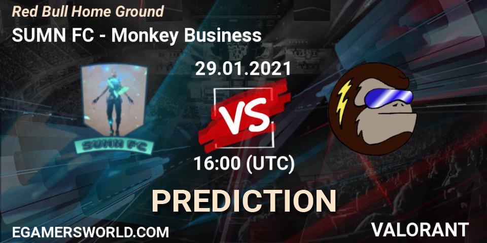 SUMN FC - Monkey Business: ennuste. 29.01.2021 at 16:00, VALORANT, Red Bull Home Ground