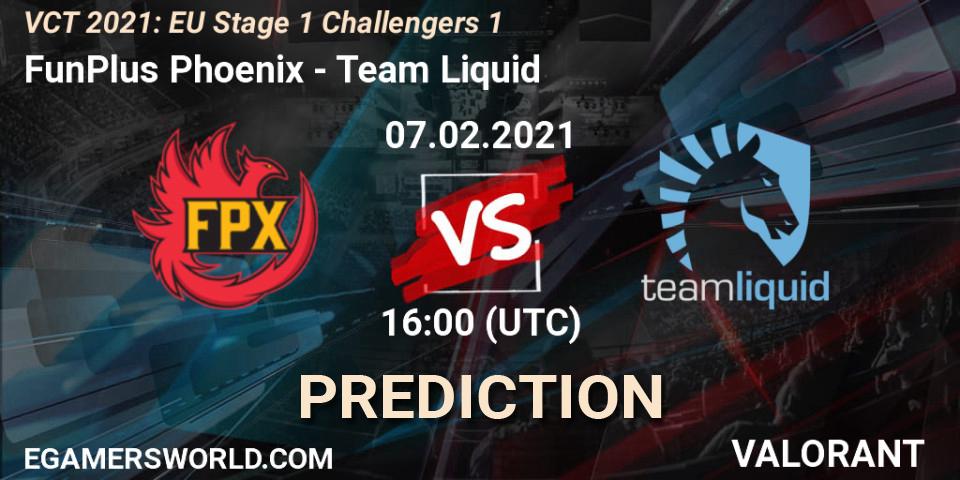 FunPlus Phoenix - Team Liquid: ennuste. 07.02.2021 at 19:00, VALORANT, VCT 2021: EU Stage 1 Challengers 1