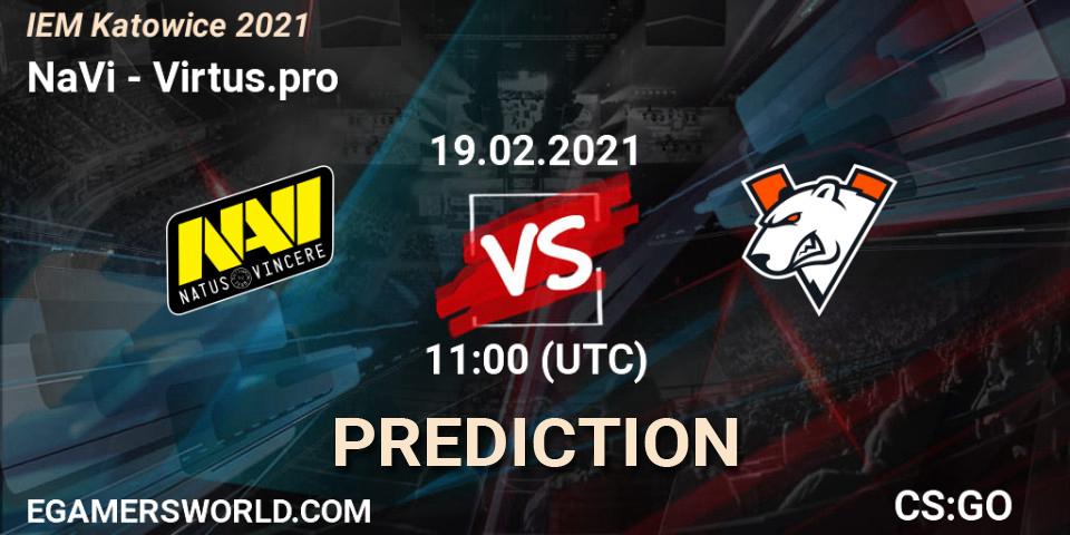 NaVi - Virtus.pro: ennuste. 19.02.2021 at 11:00, Counter-Strike (CS2), IEM Katowice 2021
