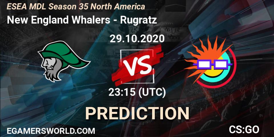 New England Whalers - Rugratz: ennuste. 29.10.20, CS2 (CS:GO), ESEA MDL Season 35 North America