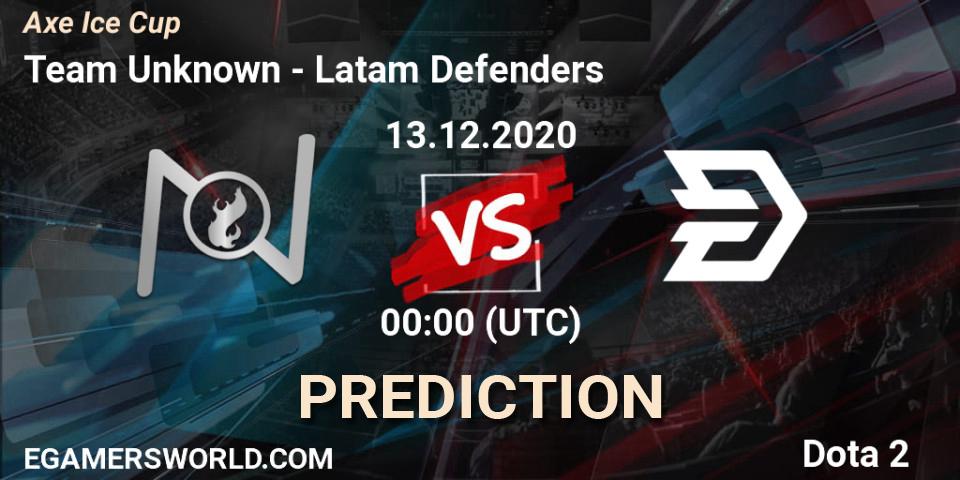 Team Unknown - Latam Defenders: ennuste. 13.12.2020 at 00:45, Dota 2, Axe Ice Cup