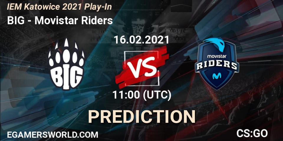 BIG - Movistar Riders: ennuste. 16.02.2021 at 11:00, Counter-Strike (CS2), IEM Katowice 2021 Play-In