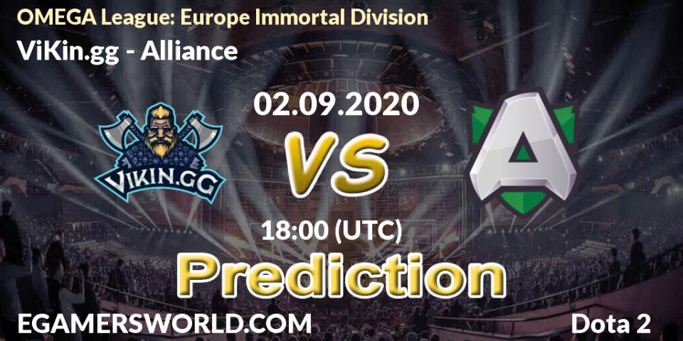 ViKin.gg - Alliance: ennuste. 02.09.2020 at 18:47, Dota 2, OMEGA League: Europe Immortal Division