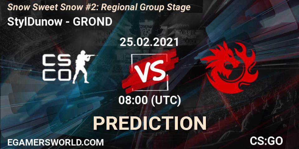 StylDunow - GROND: ennuste. 25.02.2021 at 08:05, Counter-Strike (CS2), Snow Sweet Snow #2: Regional Group Stage