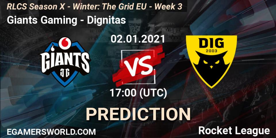 Giants Gaming - Dignitas: ennuste. 02.01.2021 at 17:00, Rocket League, RLCS Season X - Winter: The Grid EU - Week 3