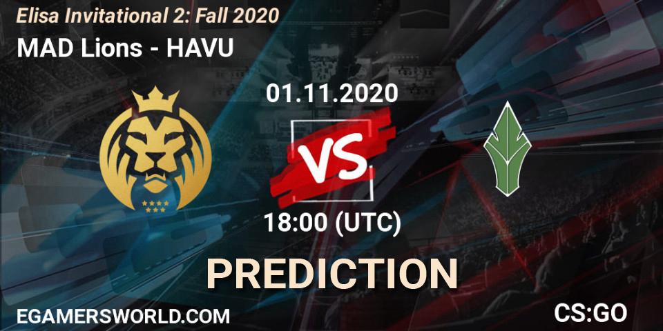 MAD Lions - HAVU: ennuste. 01.11.2020 at 18:00, Counter-Strike (CS2), Elisa Invitational Fall 2020