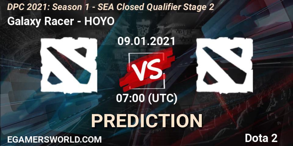 Galaxy Racer - HOYO: ennuste. 09.01.2021 at 07:09, Dota 2, DPC 2021: Season 1 - SEA Closed Qualifier Stage 2