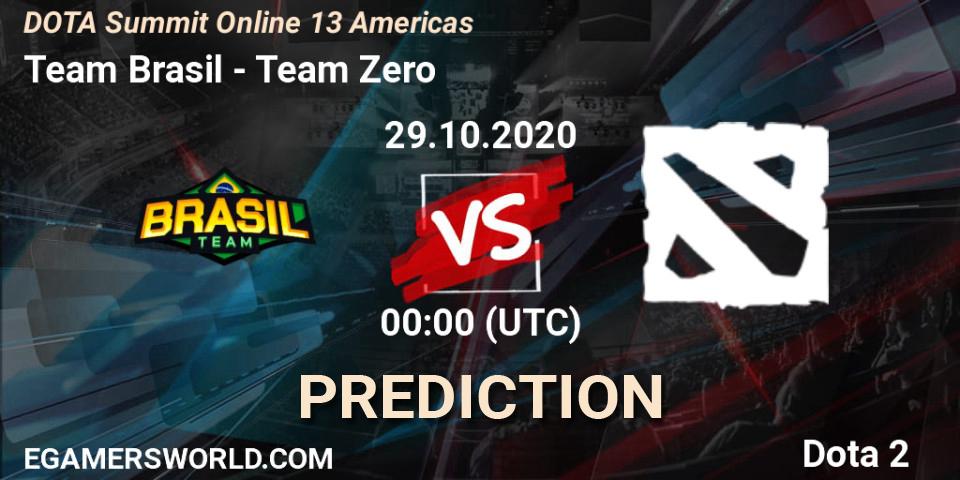 Team Brasil - Team Zero: ennuste. 29.10.2020 at 00:09, Dota 2, DOTA Summit 13: Americas