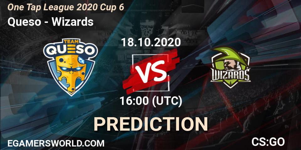 Queso - Wizards: ennuste. 18.10.2020 at 16:00, Counter-Strike (CS2), One Tap League 2020 Cup 6