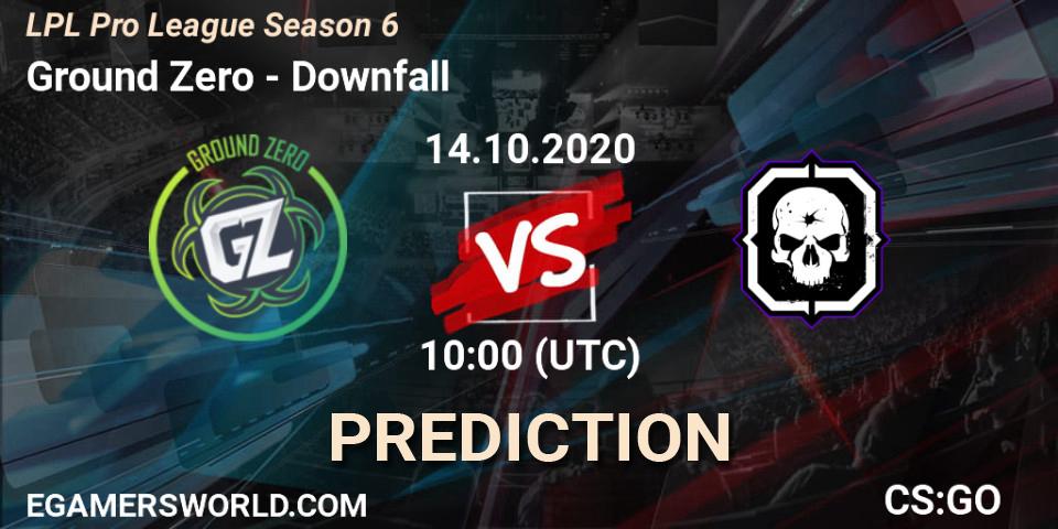 Ground Zero - Downfall: ennuste. 14.10.2020 at 10:45, Counter-Strike (CS2), LPL Pro League Season 6