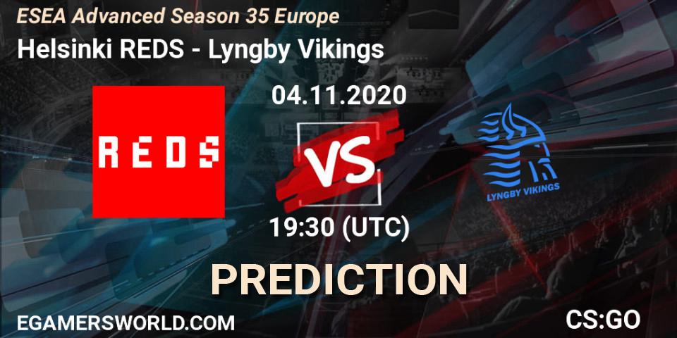 Helsinki REDS - Lyngby Vikings: ennuste. 05.11.2020 at 18:05, Counter-Strike (CS2), ESEA Advanced Season 35 Europe