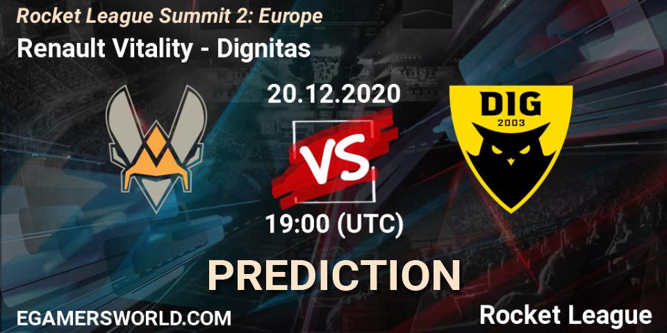 Renault Vitality - Dignitas: ennuste. 20.12.20, Rocket League, Rocket League Summit 2: Europe