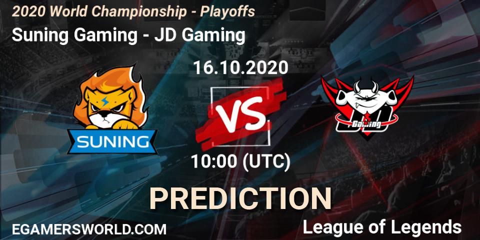 Suning Gaming - JD Gaming: ennuste. 16.10.2020 at 09:31, LoL, 2020 World Championship - Playoffs