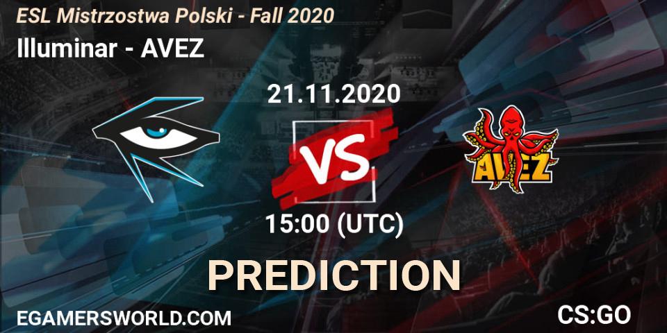 Illuminar - AVEZ: ennuste. 21.11.2020 at 15:40, Counter-Strike (CS2), ESL Mistrzostwa Polski - Fall 2020