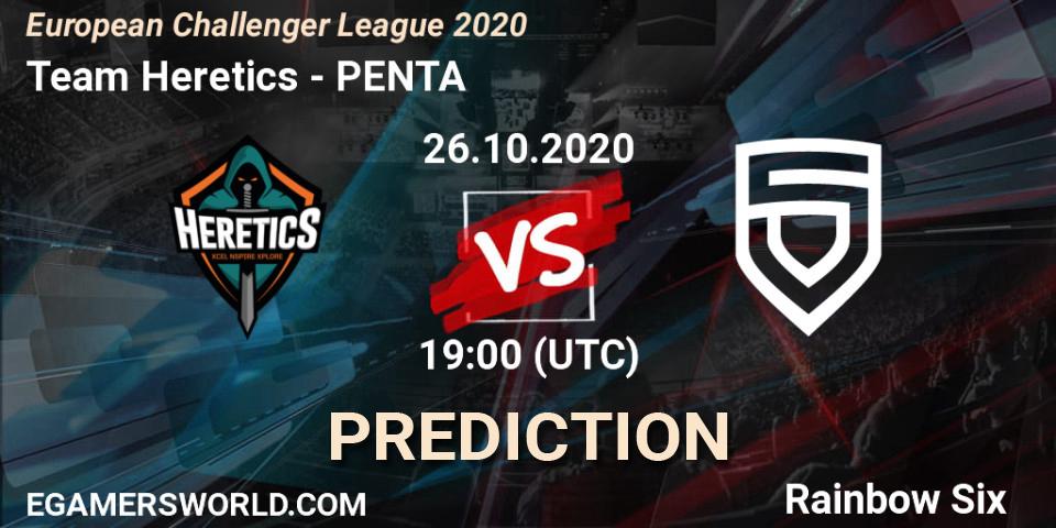 Team Heretics - PENTA: ennuste. 26.10.20, Rainbow Six, European Challenger League 2020