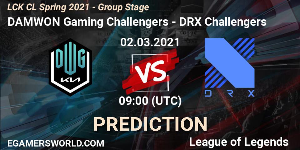 DAMWON Gaming Challengers - DRX Challengers: ennuste. 02.03.2021 at 09:00, LoL, LCK CL Spring 2021 - Group Stage