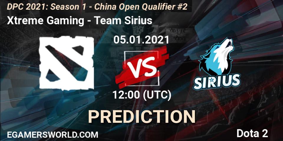 Xtreme Gaming - Team Sirius: ennuste. 05.01.21, Dota 2, DPC 2021: Season 1 - China Open Qualifier #2