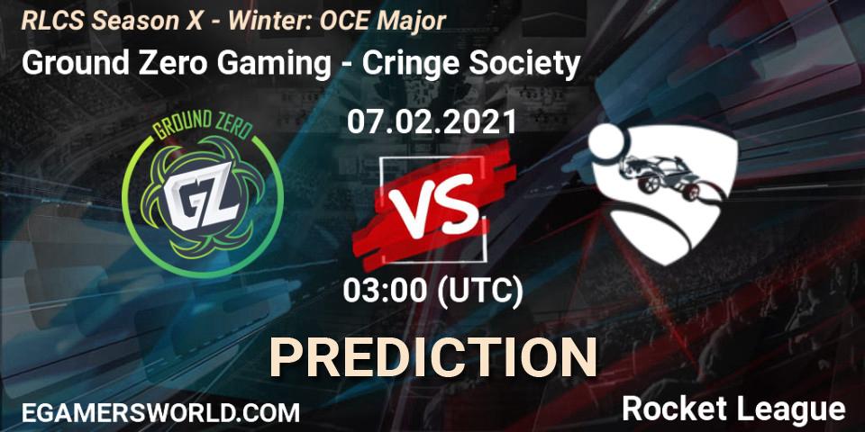 Ground Zero Gaming - Cringe Society: ennuste. 07.02.2021 at 03:00, Rocket League, RLCS Season X - Winter: OCE Major