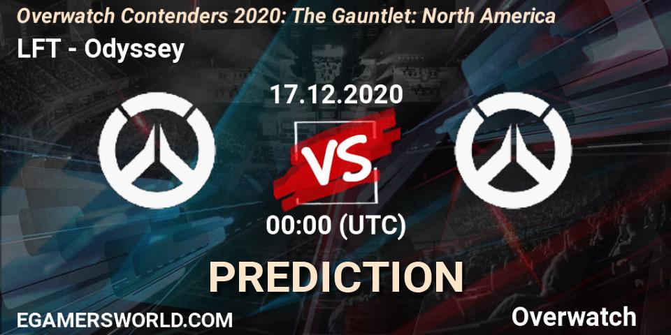 LFT - Odyssey: ennuste. 17.12.2020 at 00:30, Overwatch, Overwatch Contenders 2020: The Gauntlet: North America
