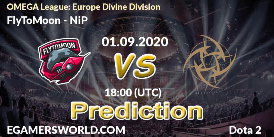 FlyToMoon - NiP: ennuste. 01.09.2020 at 17:20, Dota 2, OMEGA League: Europe Divine Division