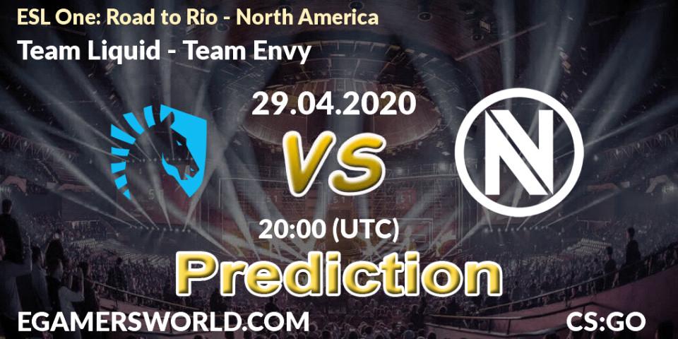 Team Liquid - Team Envy: ennuste. 29.04.2020 at 20:00, Counter-Strike (CS2), ESL One: Road to Rio - North America