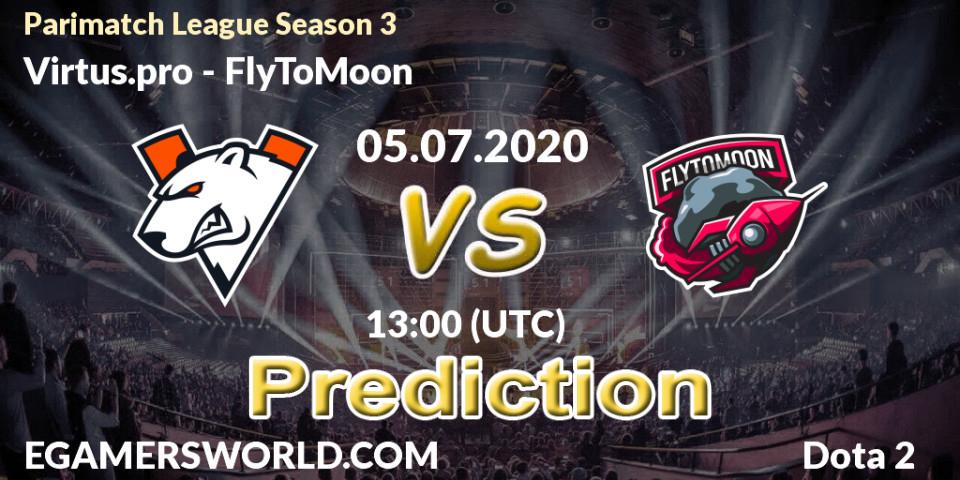 Virtus.pro - FlyToMoon: ennuste. 05.07.2020 at 13:03, Dota 2, Parimatch League Season 3